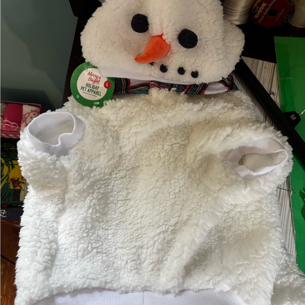 Snowman costume for dog NWT - Picture 5 of 8